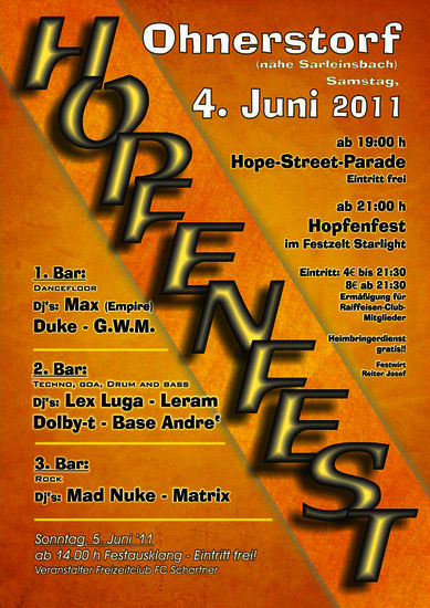 hopfenfest @ ohnerstorf, sarleinsbach - front
