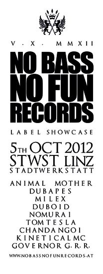 NBNF label night @ stadtwerkstatt, linz - front