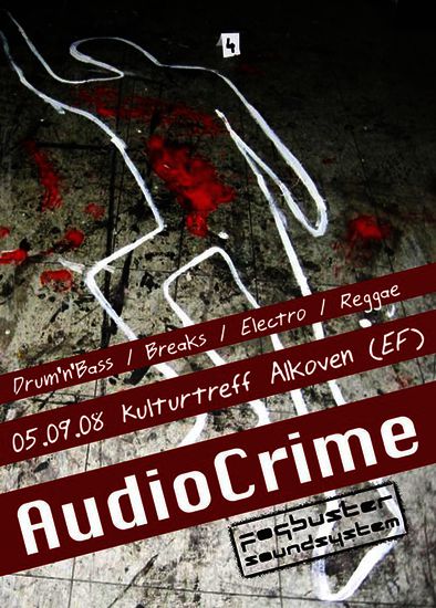 audio crime @ kulturtreff alkoven - front