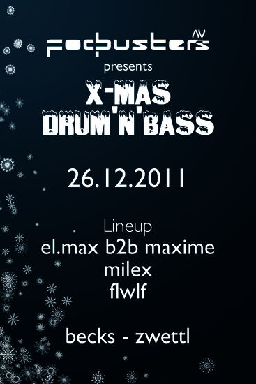 xmas drumandbass @ beck's, zwettl - front