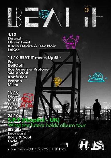 BEAT IT meets UPD8E @ flex, wien - front