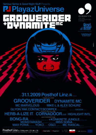 playaz universe @ posthof, linz - front